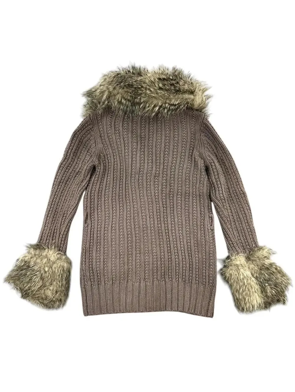 Gap Fuzzy Brown Cardigan‎ Jacket